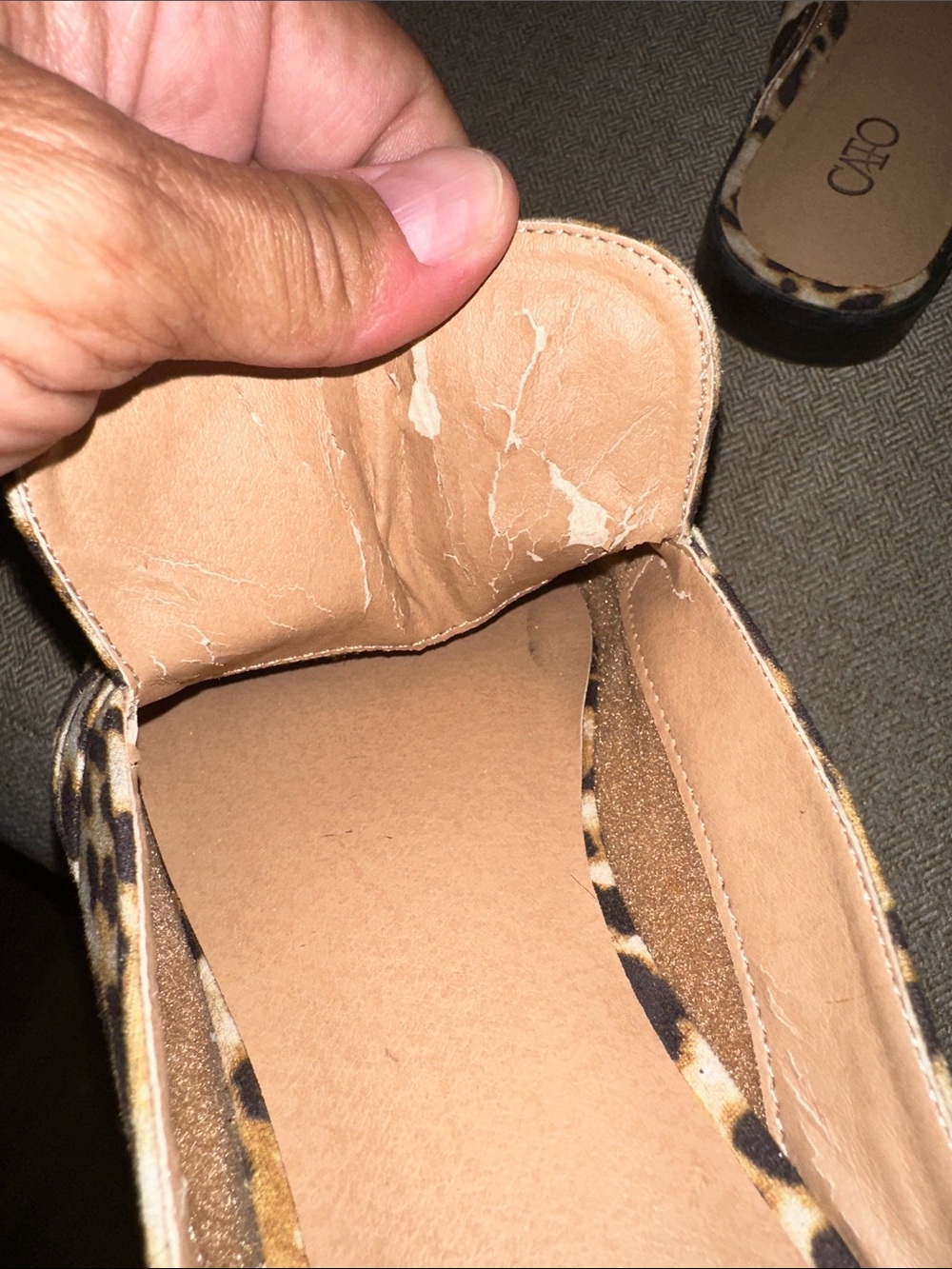 Cato Leopard-Pattern Slip-On Mules in Tan and Black - Picture 6 of 8